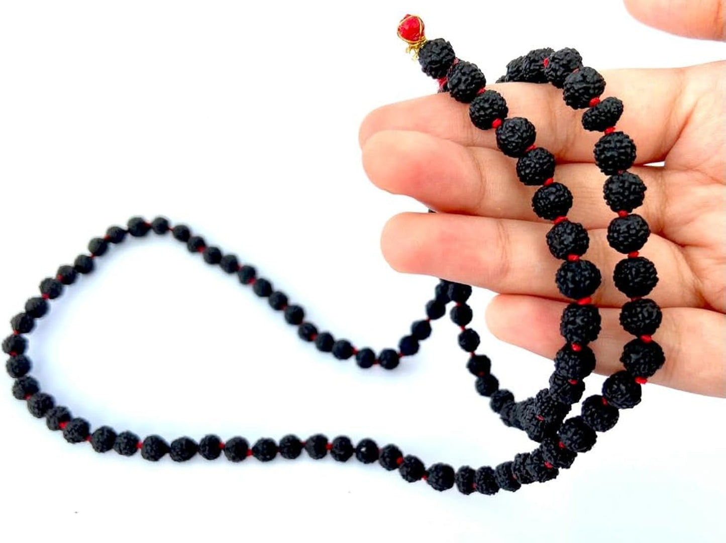 Original 5 Mukhi 108 Beads Nepali BLACK Rudraksha Mala 6MM