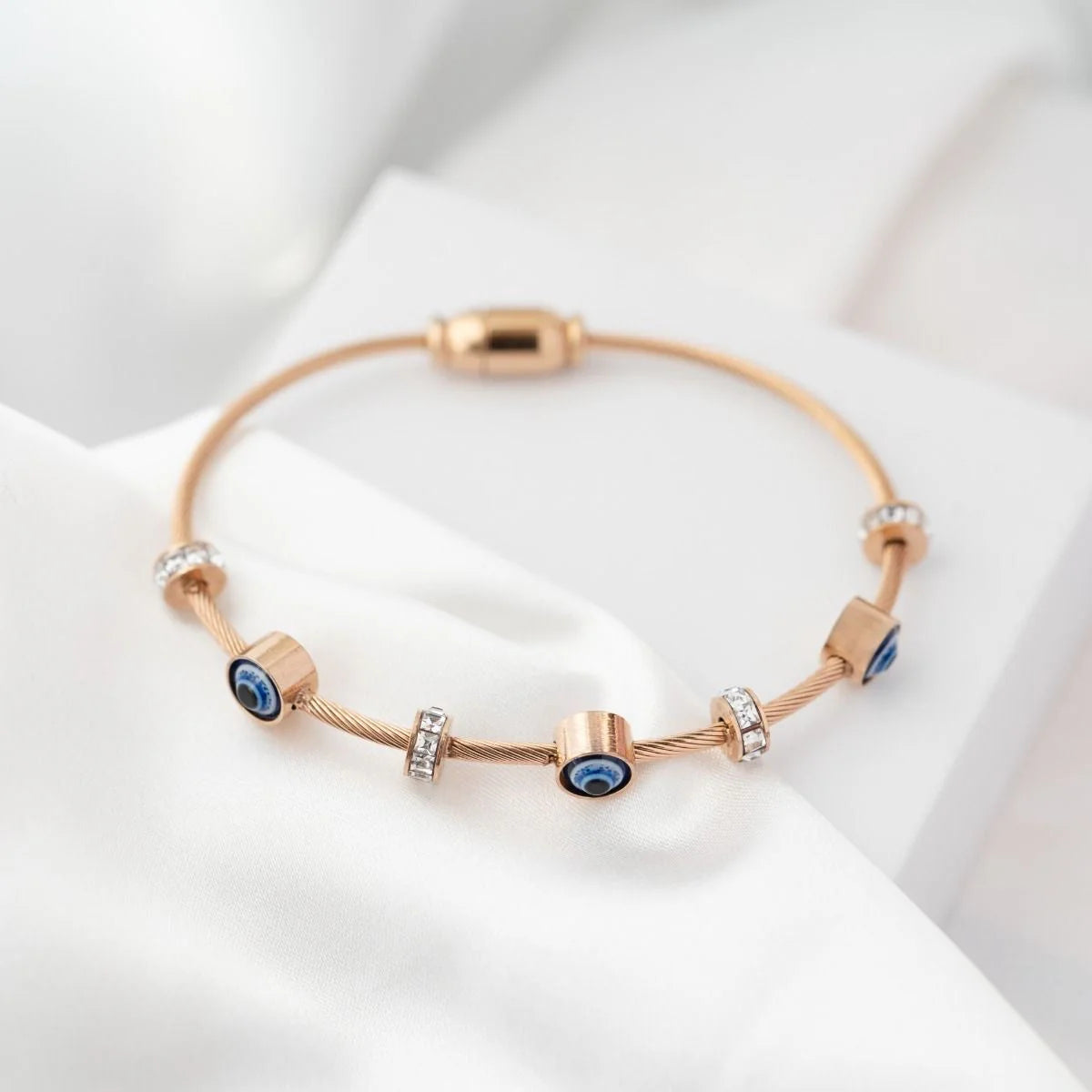 Gold Plated Evil Eye Anti-Tarnish Bracelet For Women