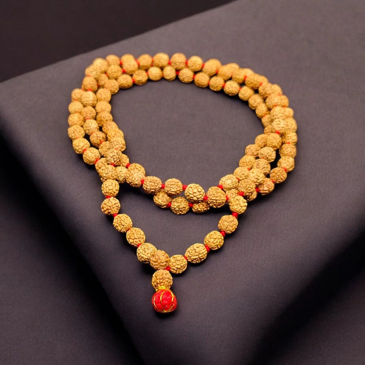 Original 5 Mukhi 108 Beads Nepali Rudraksha Mala 8MM No color