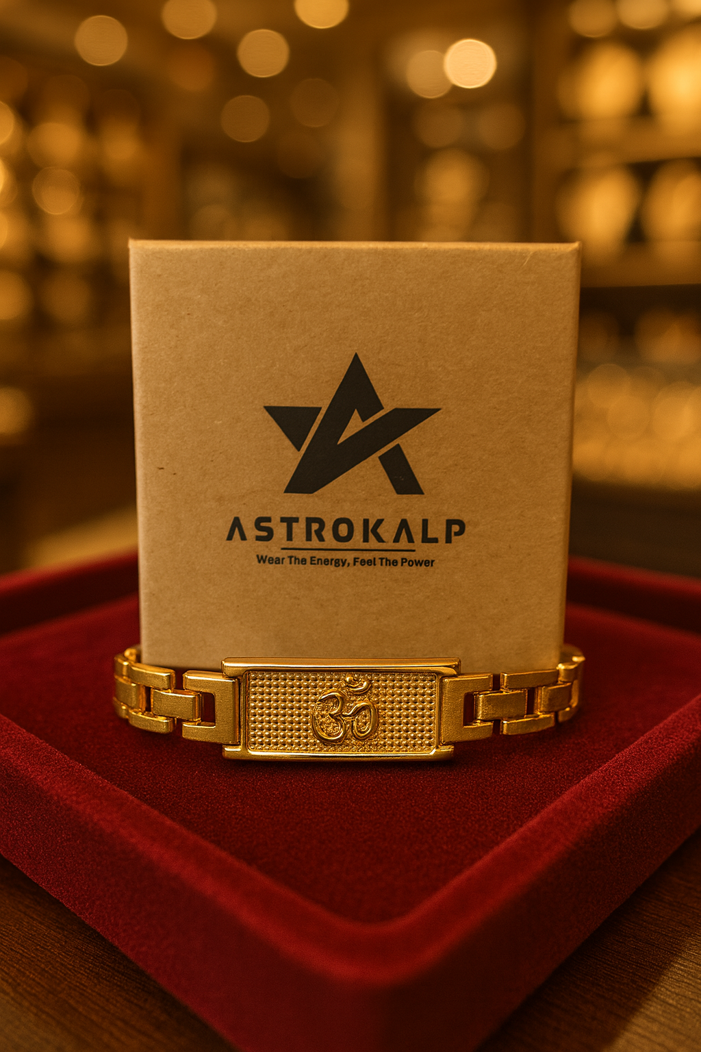 Gold Plated Sacred Grid Om Bracelet (Women)