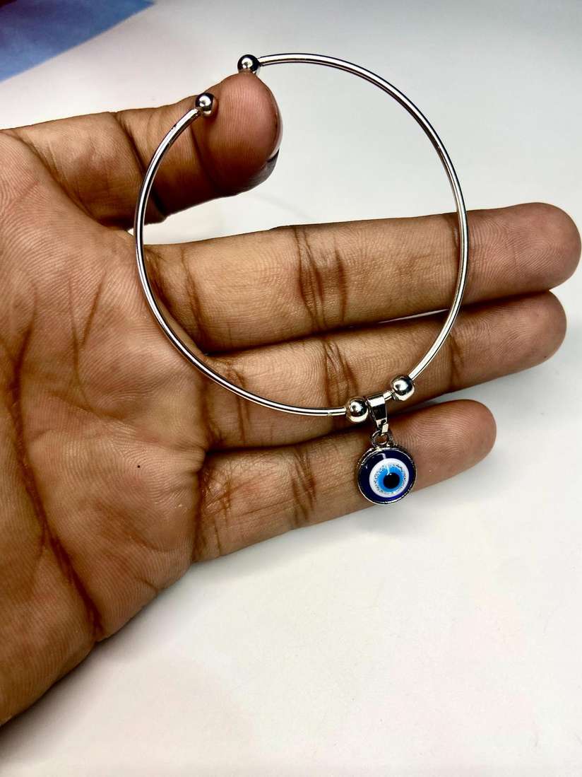 Silver Plated Evil Eye Bracelet Unisex