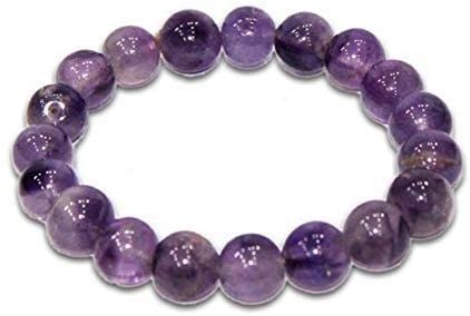 Unisex Adult Natural Amethyst Stone Bracelet