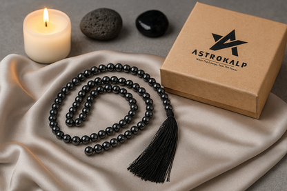 Dharatal Sutra (धरातल सूत्र) Hematite 108 bead Jaap Mala