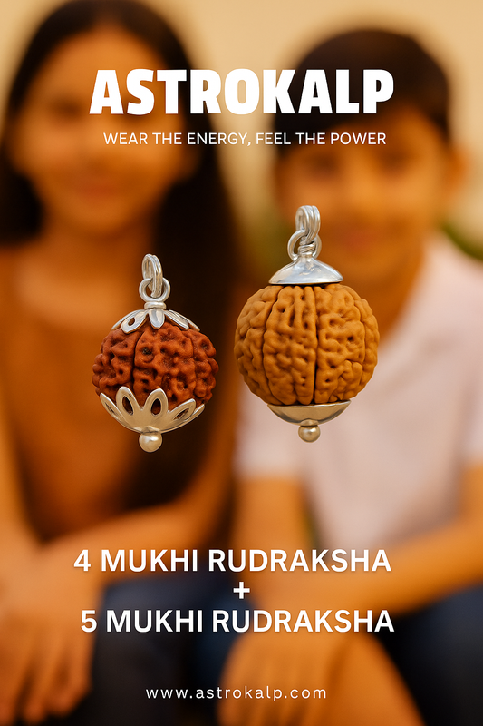 Kids Combo 4 Mukhi &amp; 5 Mukhi Rudraksha Pendent