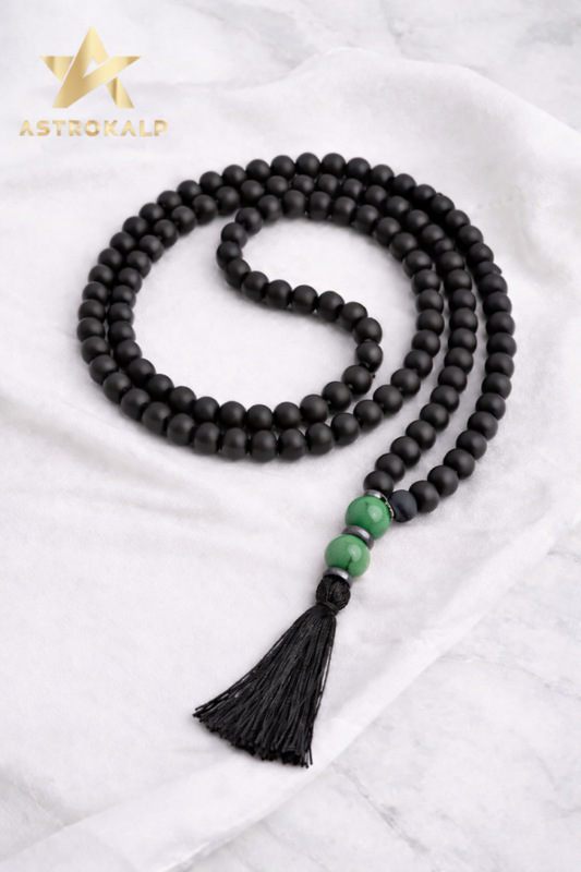 Karungli Jaap Mala 108 bead with Jade Pendent