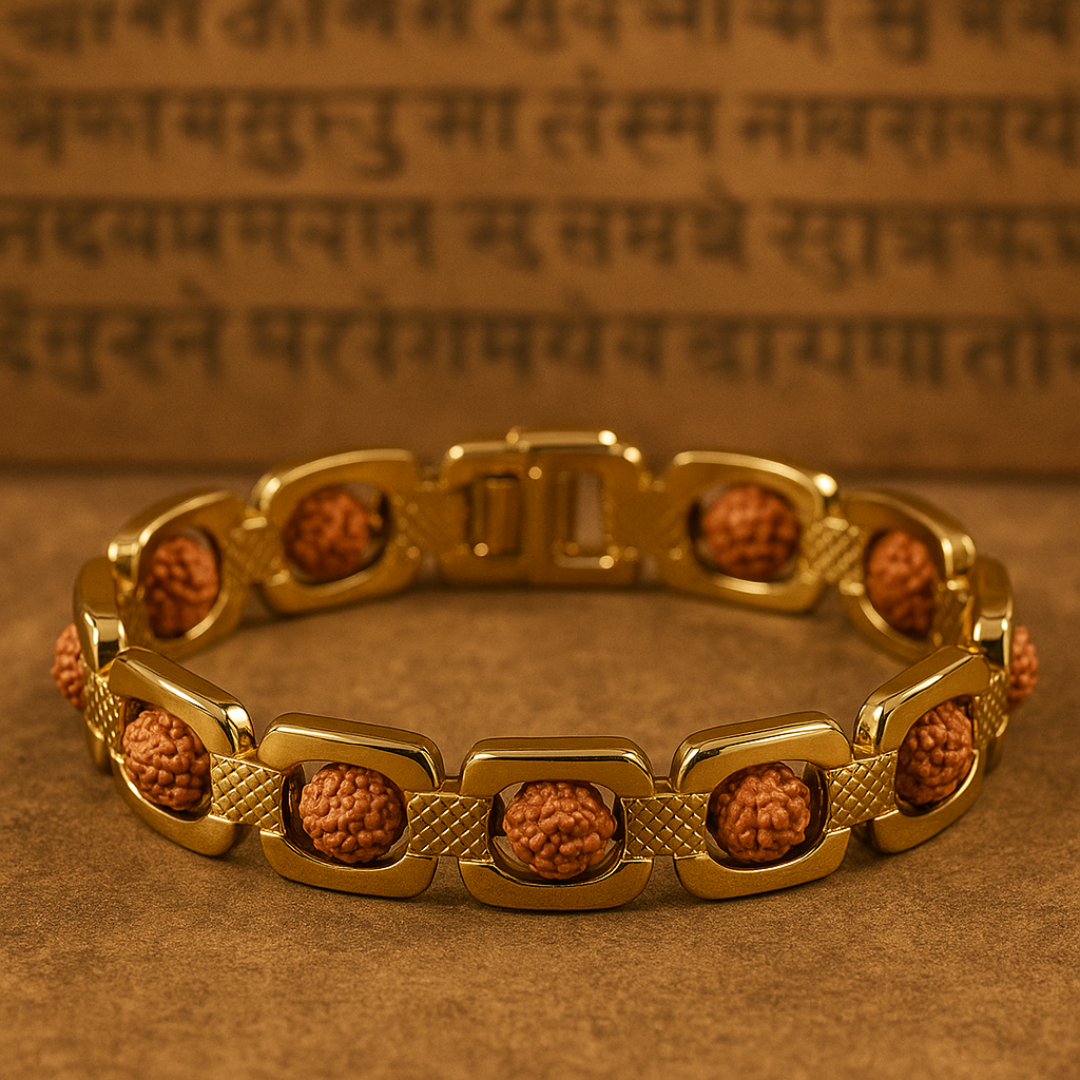 Rudraksha Bracelet Gold Plated (Women)
