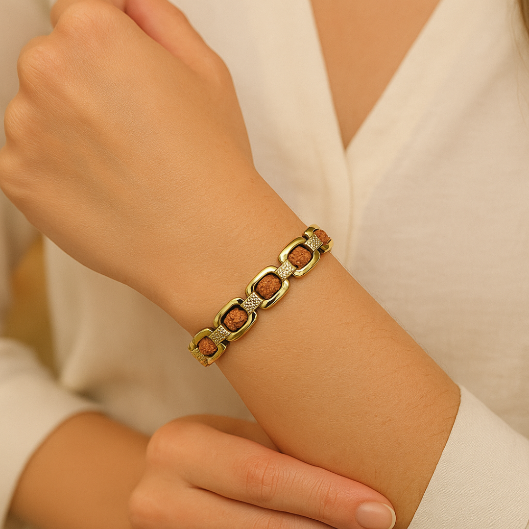 Rudraksha Bracelet Gold Plated (Women)