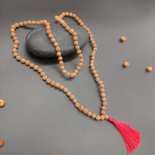 Original 5 Mukhi 108 Beads Nepali Rudraksha Mala 8MM No color