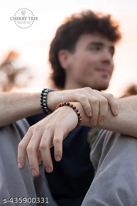 Hematite Gemstone Beaded Bracelets For Women, Men
