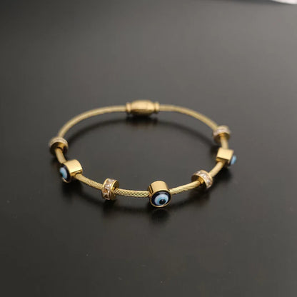 Gold Plated Evil Eye Anti-Tarnish Bracelet For Women